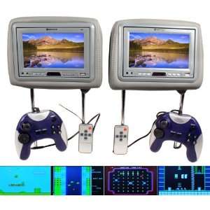   Inch Headrest Monitor Package with Built in Video Games Car