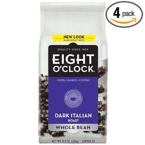 Eight OClock Coffee, Dark Italian Roast Whole Bean, 11.5 Ounce Bag 