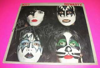 KISS PETER CRISS ACE FREHLEY SIGNED DYNASTY LP PROOF  