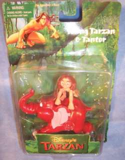   Disney Animated Movie Young Tarzan & Tantor Friends Action Figure MINT