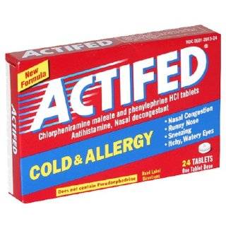  Actifed Cold & Allergy Relief Tablets, 24 Count Tablets 