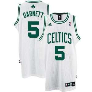 adidas Boston Celtics #5 Kevin Garnett White Home Swingman Basketball 