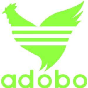  Adobo Sticker Decal Green 2 Pack 