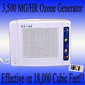 3500 mg/hr Ozone Generator Ozonator HEPA Air Purifier  