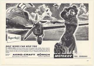 1955 Motokov Super Aero 45 Airplane Aircraft Print Ad  