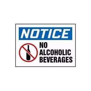  NOTICE NO ALCOHOLIC BEVERAGES (W/GRAPHIC) Sign   10 x 14 