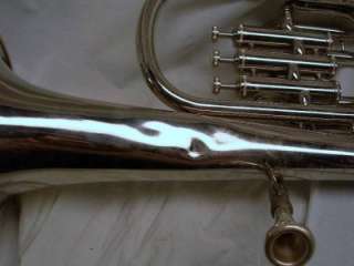 Rossetti Nickle Alto Horn, Key of Eb, CASE  