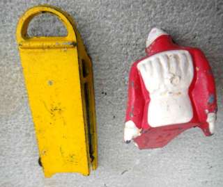 vintage BARCLAY WINTER LEAD FIGURES sled+person #1  