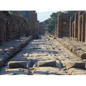  Ancient Roman Street with Chariot Ruts and Stepping Stones 