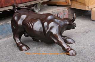 Large Bronze coffee Wall Street Bull OX Figure 11L  