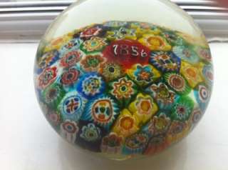 ANTIQUE 1856 MILLEFIORI GLASS PAPERWEIGHT **MINT CONDITION**  