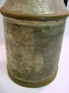 Antique Large Tin Milk Can Bottle Container with Lid,18 Tall  