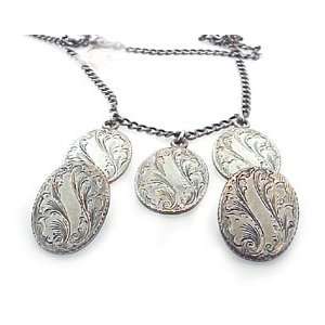    Vintage Sterling Silver Handmade Necklace & Earrings Jewelry