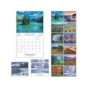  appointment wall calendar with scenes in North America. Office