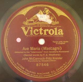 JOHN McCOMARCK 78 rpm AVE MARIA Victrola #87546 (EX)  