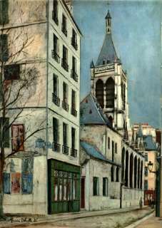 THE CHURCH OF ST. SEVERIN By Maurice Utrillo (Oil)  