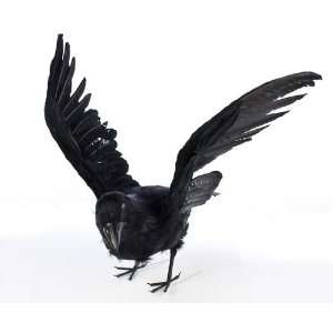  Artificial Large Black Feather Flying Crow for Halloween 