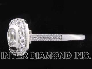 55 CTW ASSCHER CUT DIAMOND ART DECO PLATINUM ENGAGEMENT RING  