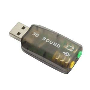  USB V5.1 3D Sound Card Audio Adapter For Skype Headset 