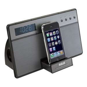 RCA Clock radio with iPod and iPhone 3G docking station  