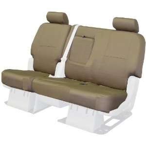    Fit Second Row Bench Seat Cover   Poly Cotton Drill, Tan Automotive