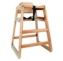Commercial Restaurant Style Wooden Baby High Chair WALN  