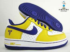   AIR FORCE 1 PS KOBE WHITE PURPLE MAIZE SZ 11C LOS ANGELES LA LAKERS