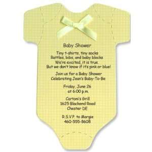  Onesie Baby Shower Invitations for Baby   Set of 10 