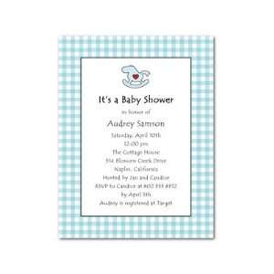  Baby Shower Invitations   Gingham Pony By Sb Hello Little 