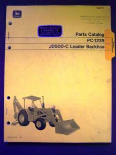 John Deere JD500 C Loader/Backhoe Parts Manual  