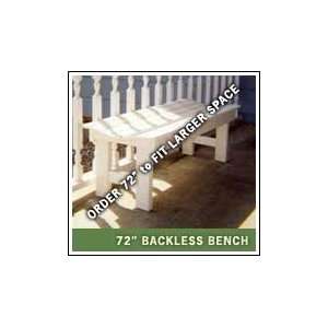  72 Backless Bench Patio, Lawn & Garden