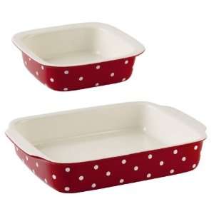  Spode Baking Days 2 Piece Red Bake and Serve Dishes 