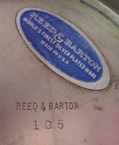 Reed & Barton Silver Plate Red Enamel Bowl 105  