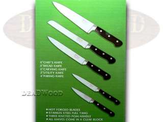 HEN & ROOSTER AND 5 Piece Kitchen Cutlery Set Knives  