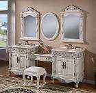 enlarge double bath vanity mirror set with bridge and stool $ 1449 99 