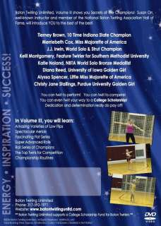 Advanced Baton Twirling DVD How To Twirl Susan Orr v. 3  