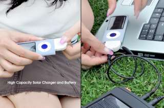 High Capacity Solar Charger and Battery w/ Flashlight  