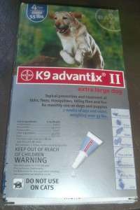 NEW K9 Bayer advantix II X LARGE DOGS 55lbs and over 8pack   8 month 