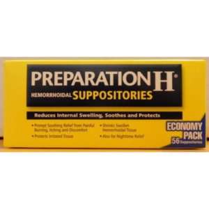 PREPARATION H Hemorrhoidal Suppositories Lg Box 56 NIB. 3 0573 2883 55 