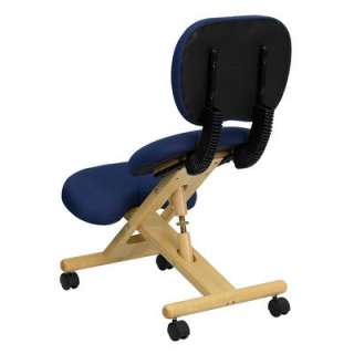Wooden Kneeling Chair Fabric Ergonomic Office Knee Seat  