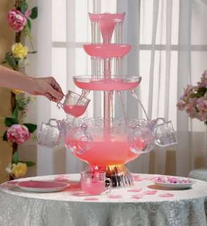 New Cocktail Drink Serving Buffet Fountain Cascade with pump Pink 