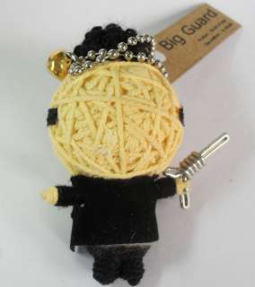 Cute Big Guard Voodoo Doll Keyring Keychain Handmade String Cell Phone 