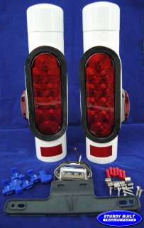 Pipe Light LED Boat Trailer Lights for Guide Poles with Side Markers 