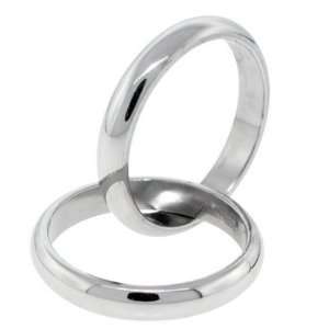  Eternity Intertwined Dual Bands Stainless Steel Ring  Size 