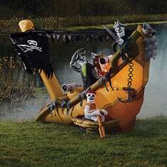 GRANDINROAD 15 FOOT INFLATABLE PIRATE SHIP WITH LIGHTS  