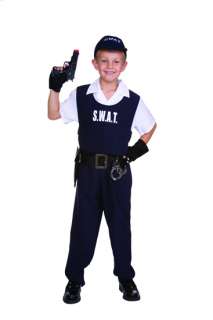 SWAT CHILD BOY COSTUMES POLICE OFFICER POLICEMAN COP KIDS 