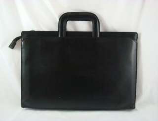 Vintage Hazel Americas Case Maker Black Leather Portfolio File 