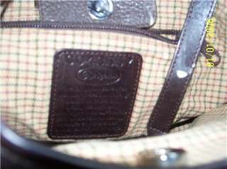 BRIGHTON Woven Leather Shoulder Style Pebbled Brown Purse Handbag 