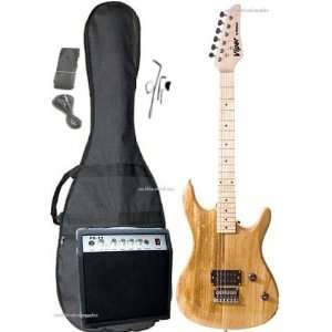  Natural Viper Electric Guitar with 10W Amp., Gig Bag Case 