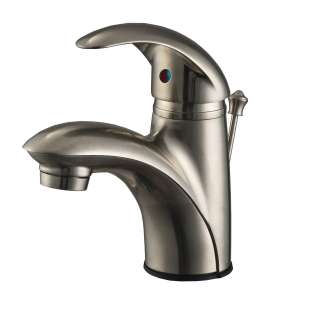 BRUSHED NICKEL SINGLE HANDLE BATHROOM VANITY FAUCET  